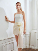 MOTF PREMIUM DRAPED FLOWER APPLIQUE SKORT